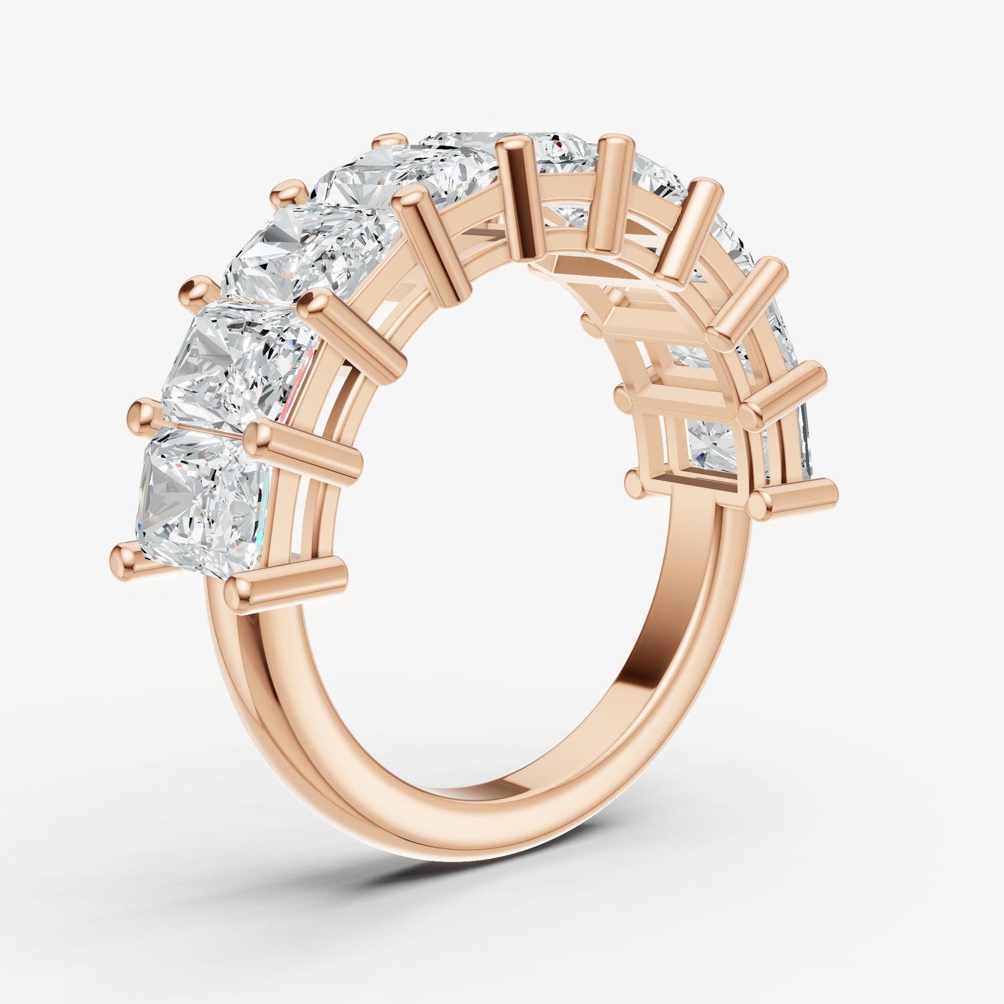 Statement Crown Set Radiant 45pt Diamond Band