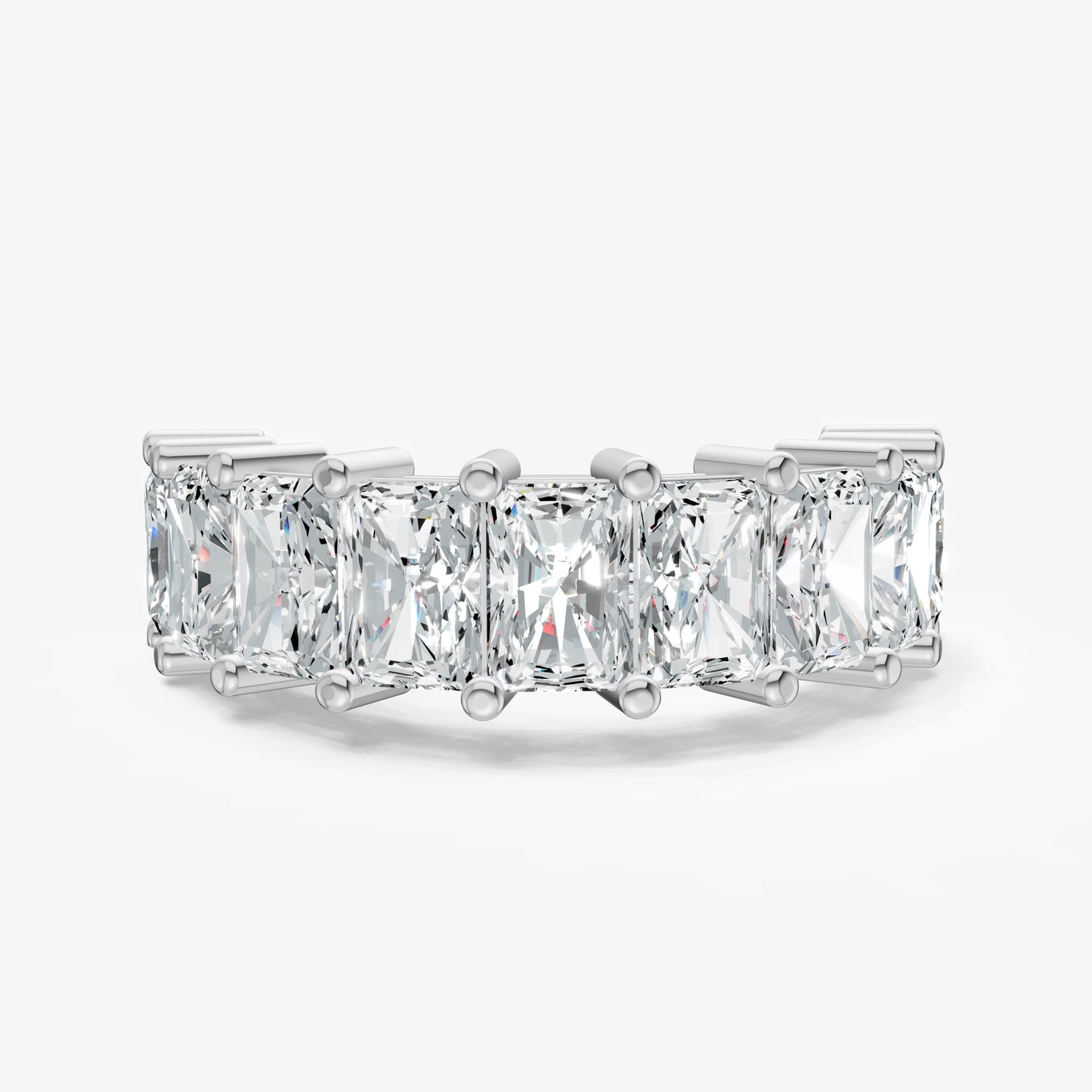 Statement Crown Set Radiant 45pt Diamond Band