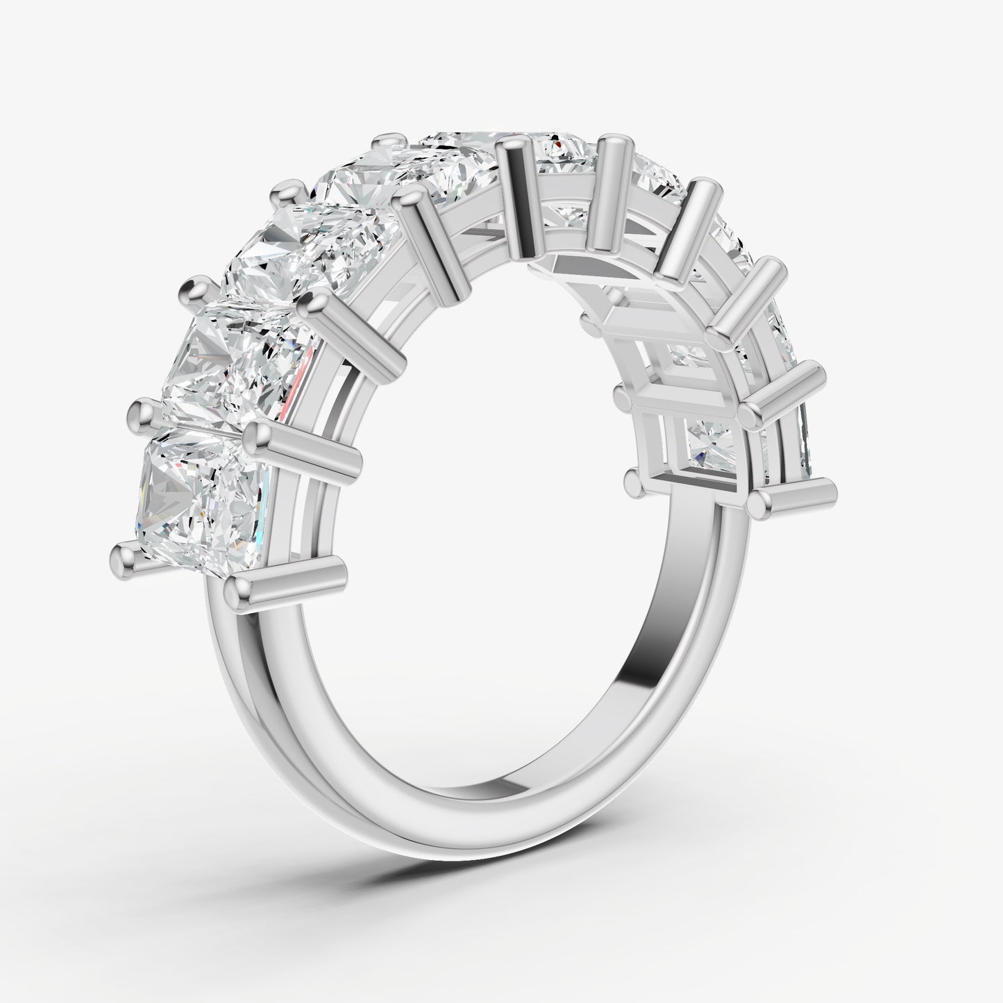 Statement Crown Set Radiant 45pt Diamond Band