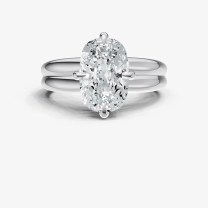 Elongated Cushion Double Band Compasss Claws