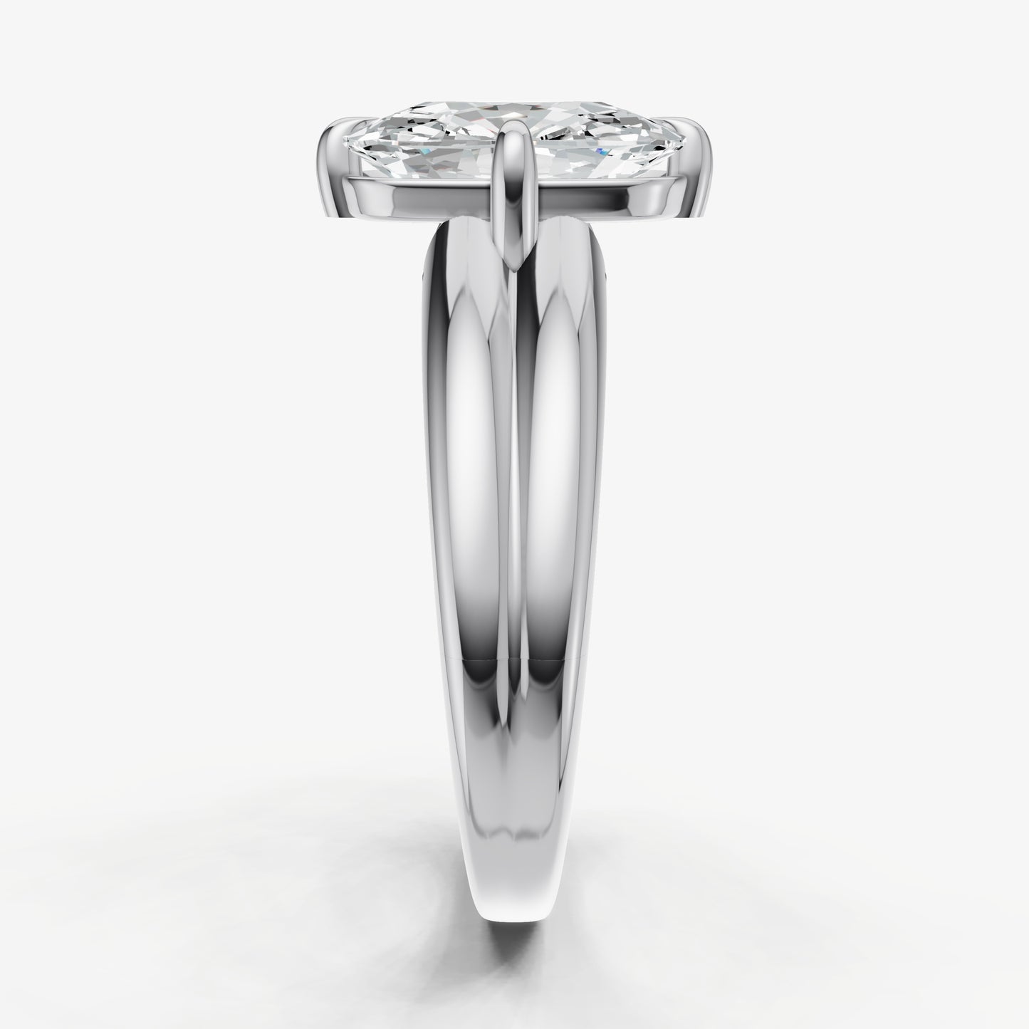 Elongated Cushion Double Band Compasss Claws