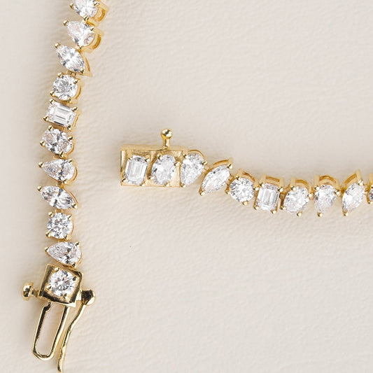 Fancy Shaped Diamond Tennis Bracelet