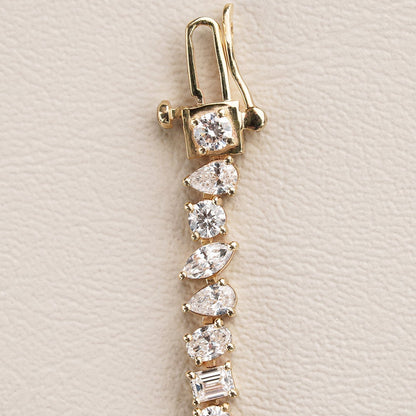 Fancy Shaped Diamond Tennis Bracelet