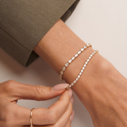 Oval Diamond Tennis Bracelet