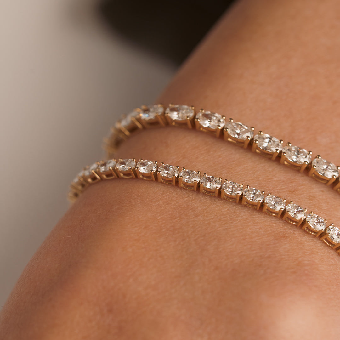 Oval Diamond Tennis Bracelet