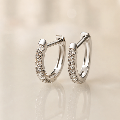 Petite 1pt Diamond Huggie Earrings RTS