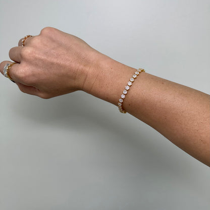 5.00ct Flower Cluster Diamond Bracelet