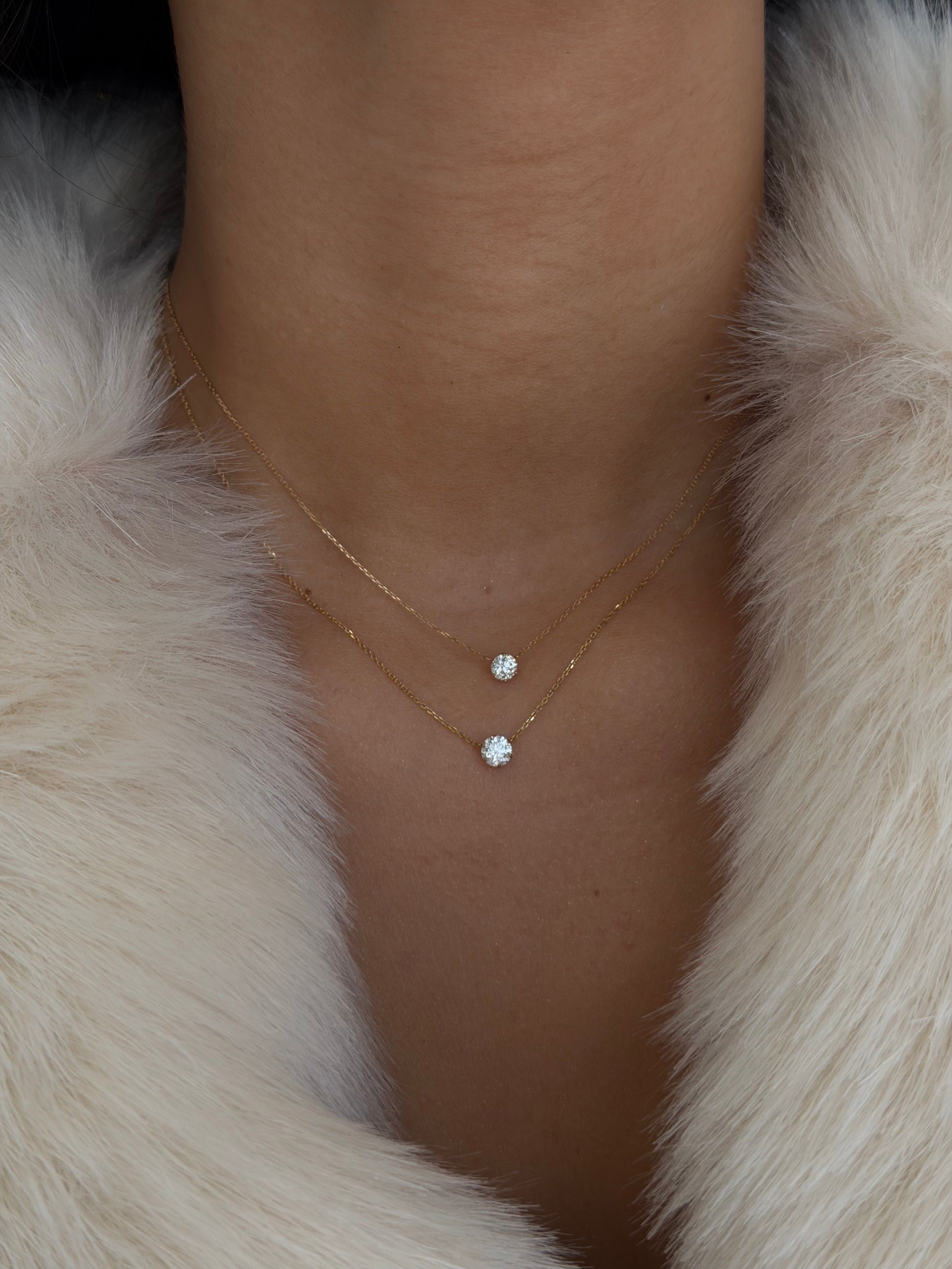 0.50ct Floating Diamond Necklace