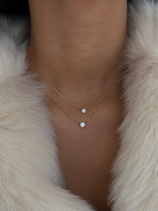 0.50ct Floating Diamond Necklace