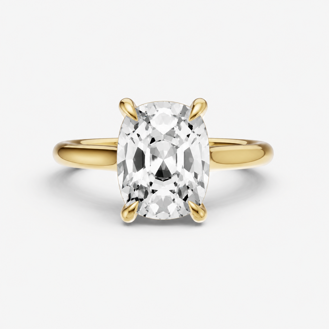 Old Miner Four Claw Solitaire Engagement Ring