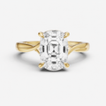 Old Miner Twist Band Solitaire Engagement Ring
