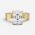 Old Miner Flat Profile Solitaire Engagement Ring with Hidden Halo