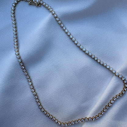 10 ct. tw. Bezel Set Diamond Tennis Necklace