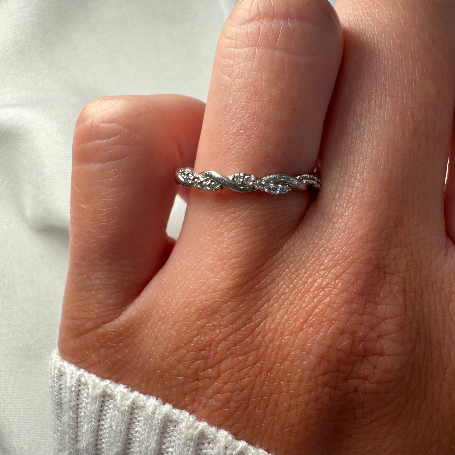 Woven Diamond Set Band