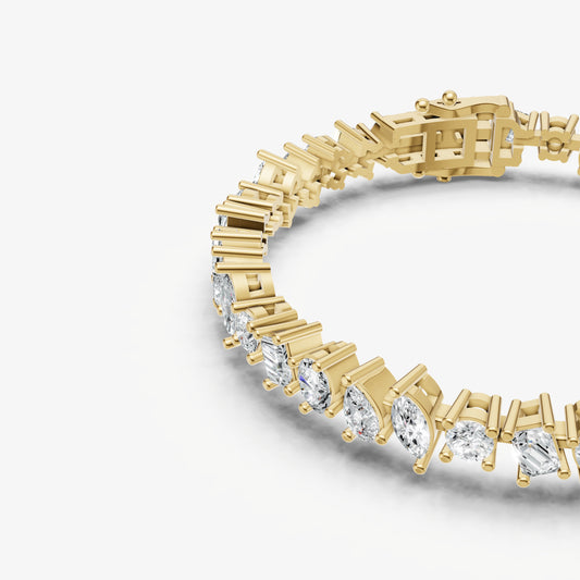 7.00ct Fancy Diamond Tennis Bracelet