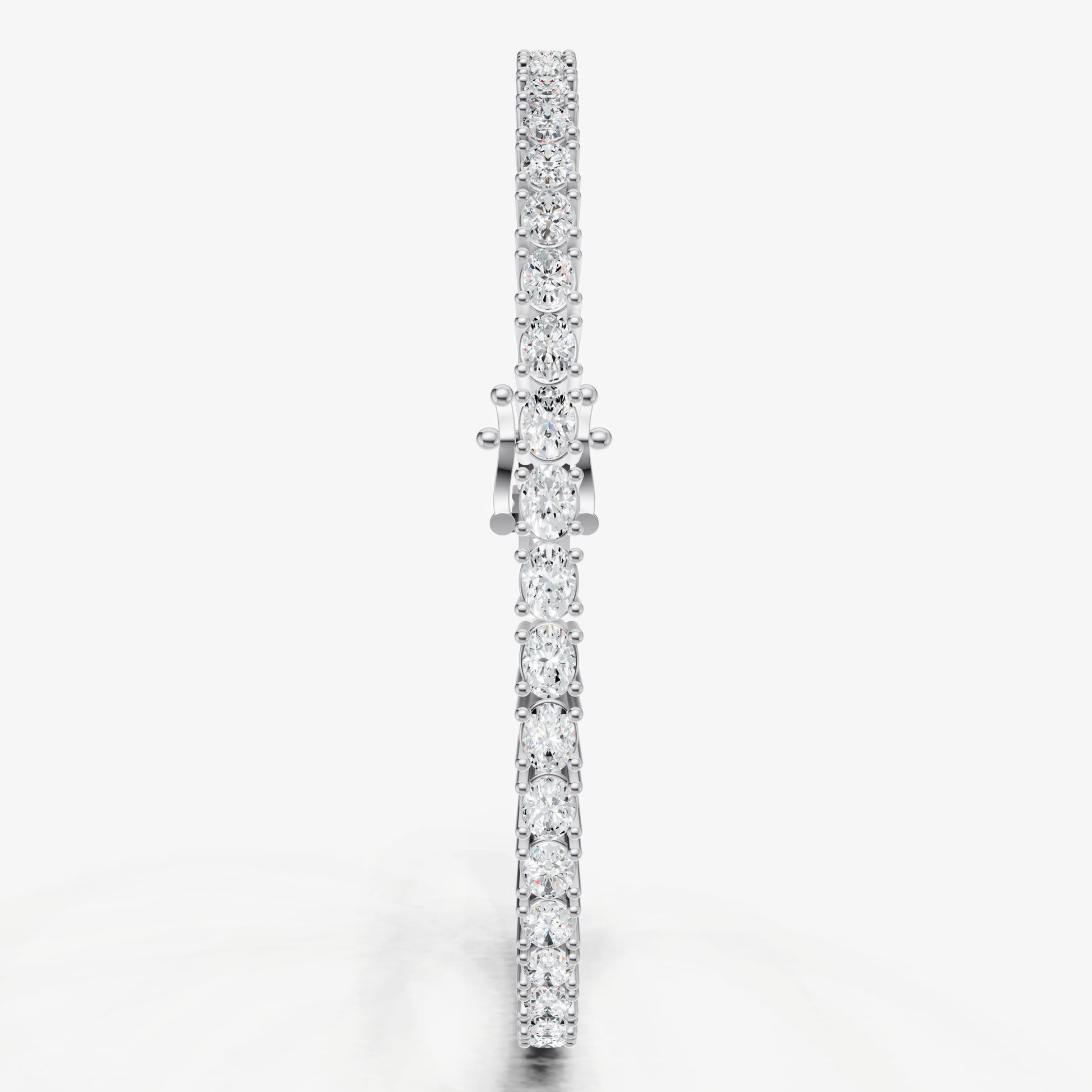 4.00ct Total Diamond Weight East-West Oval Tennis Bracelet