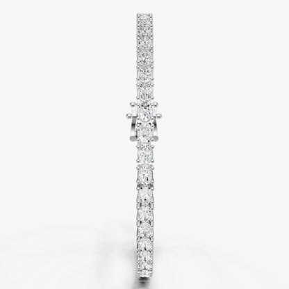 4.00ct Total Diamond Weight East-West Oval Tennis Bracelet