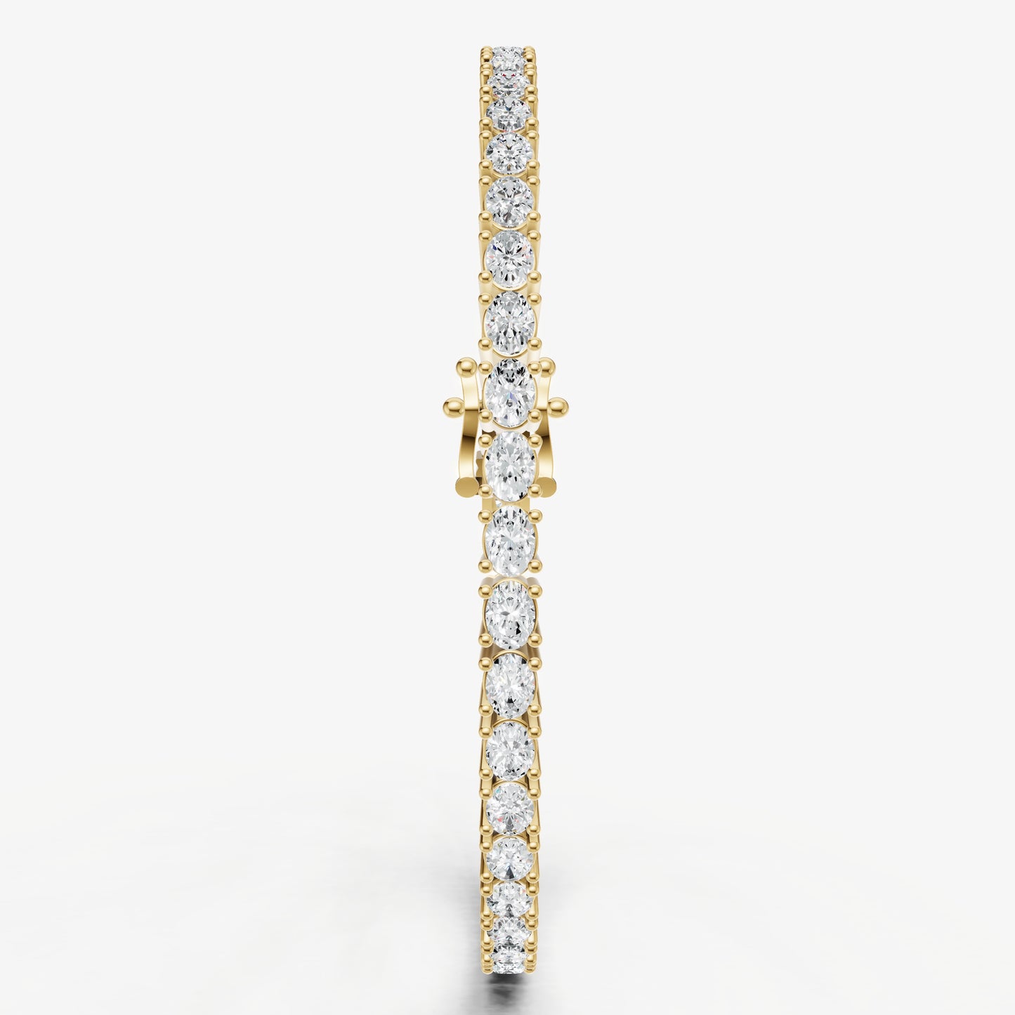4.00ct Total Diamond Weight East-West Oval Tennis Bracelet