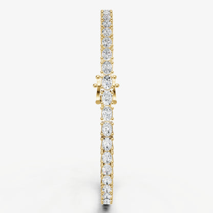4.00ct Total Diamond Weight East-West Oval Tennis Bracelet