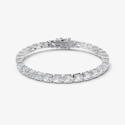 9.00ct Total Diamond Weight East-West Oval Tennis Bracelet