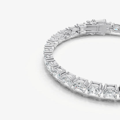 9.00ct Total Diamond Weight East-West Oval Tennis Bracelet
