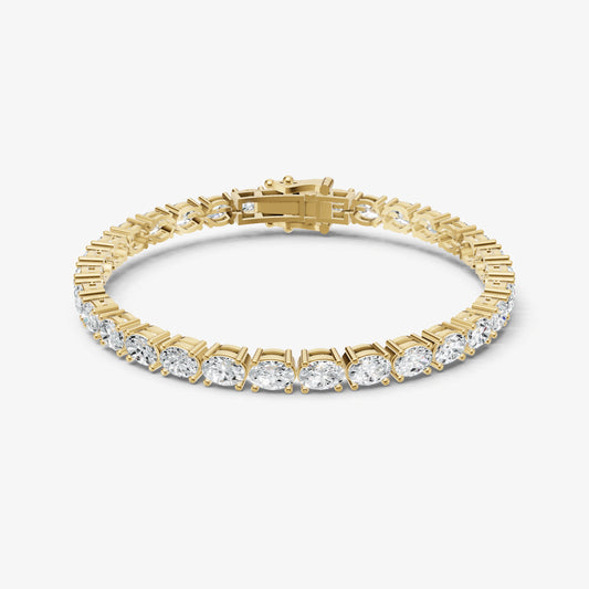 9.00ct Total Diamond Weight East-West Oval Tennis Bracelet