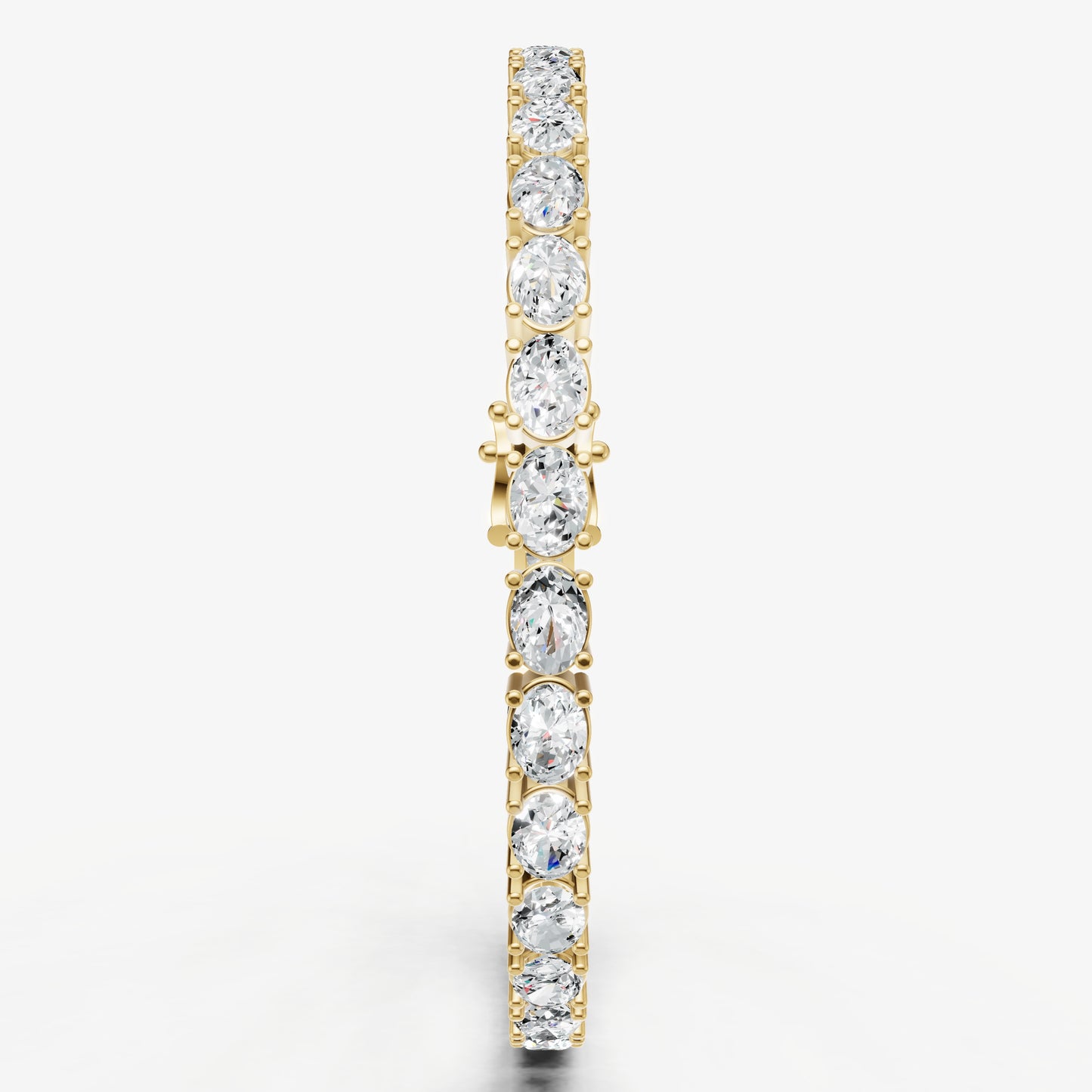 9.00ct Total Diamond Weight East-West Oval Tennis Bracelet