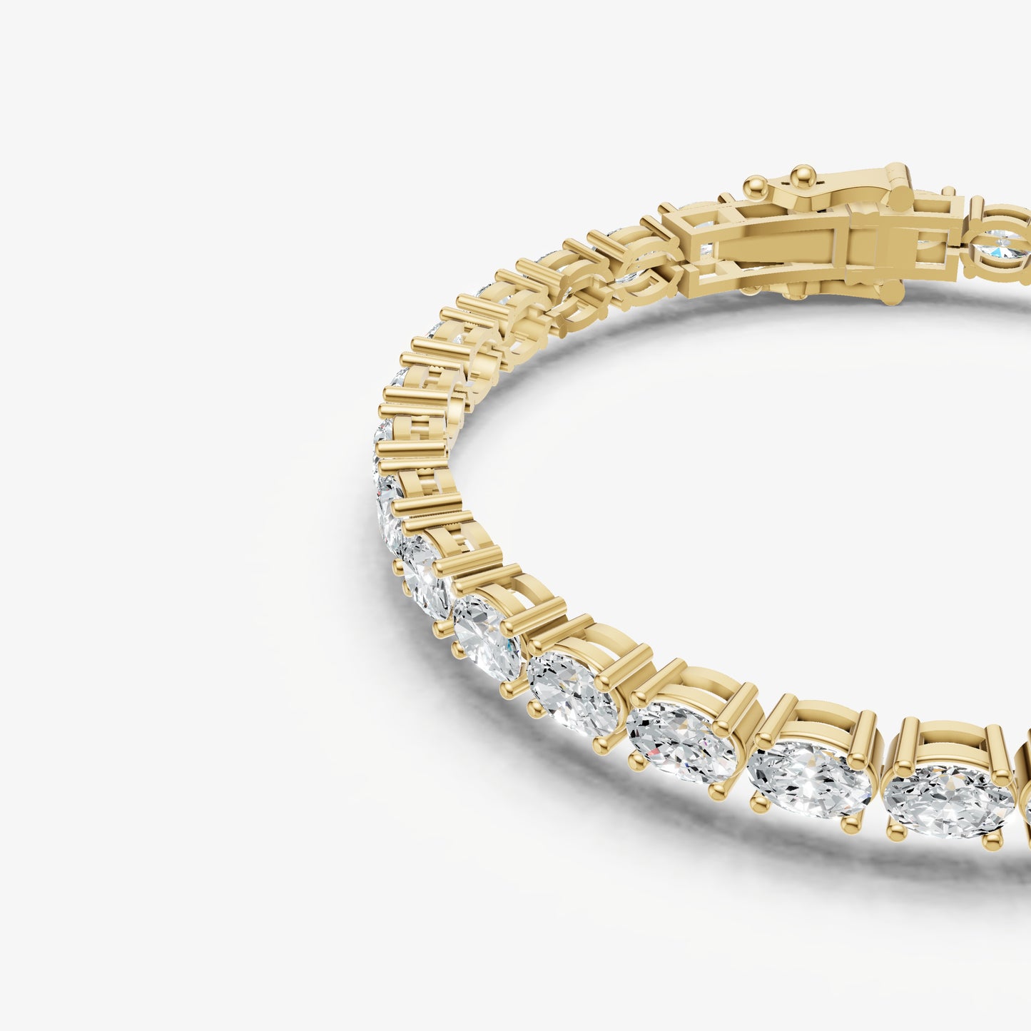 9.00ct Total Diamond Weight East-West Oval Tennis Bracelet