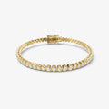 Bezel Set Round Tapered Tennis Bracelet