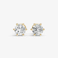 2.00ct Total Diamond Weight 6-Claw Diamond Stud Earrings
