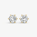 4.00ct Total Diamond Weight 6-Claw Diamond Stud Earrings