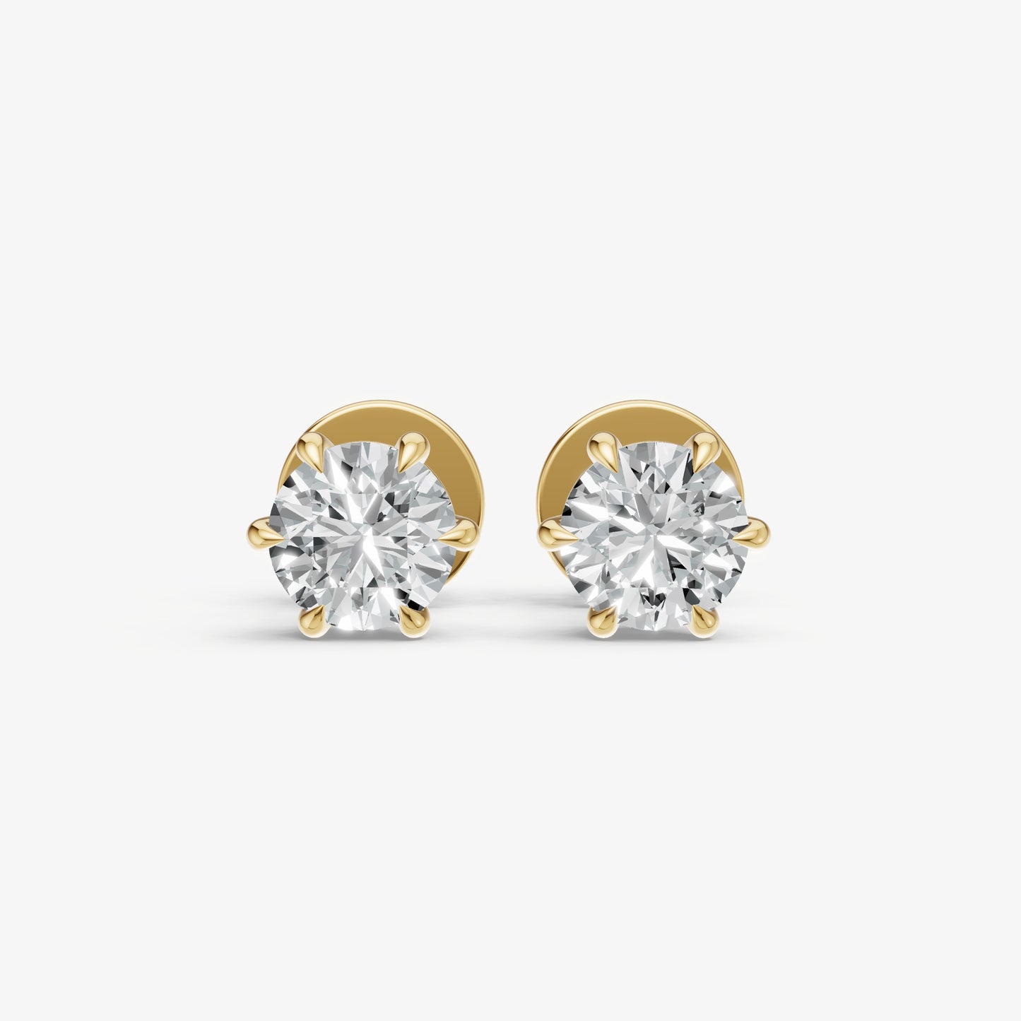 1.00ct Total Diamond Weight 6-Claw Diamond Stud Earrings