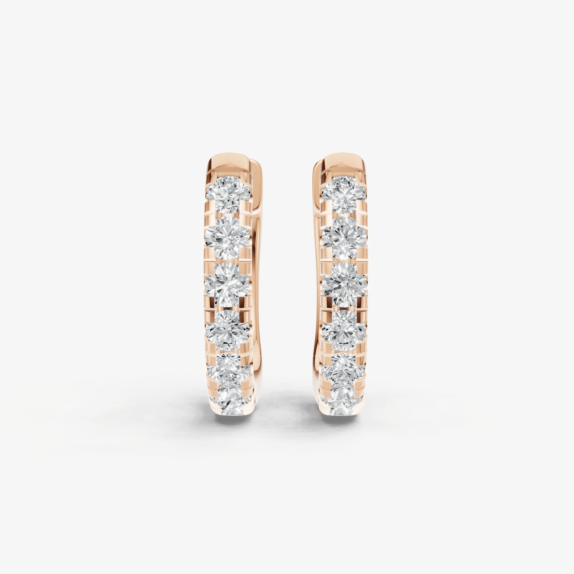Petite 2pt Diamond Huggie Earrings Ð 8mm