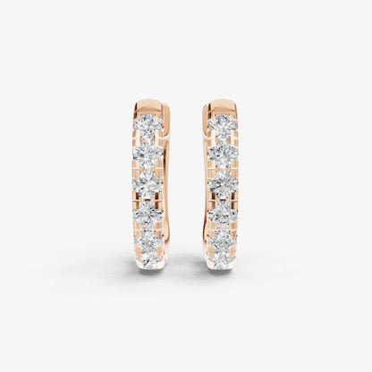 Petite 2pt Diamond Huggie Earrings Ð 8mm