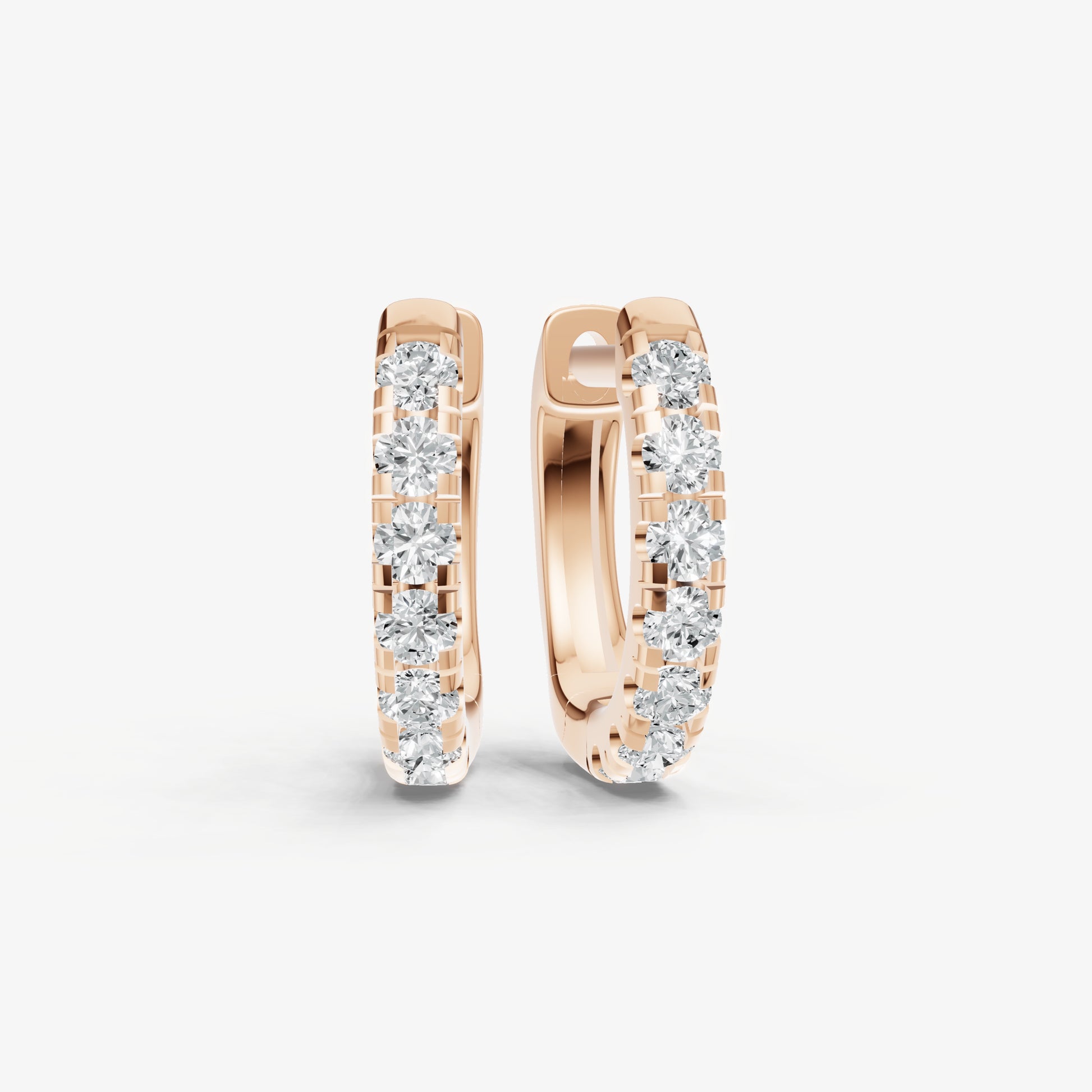 Petite 2pt Diamond Huggie Earrings Ð 8mm