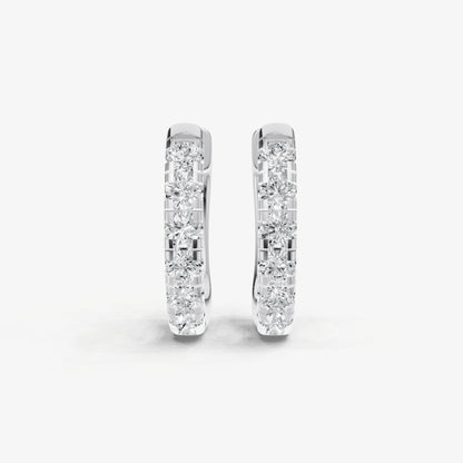 Petite 2pt Diamond Huggie Earrings Ð 8mm