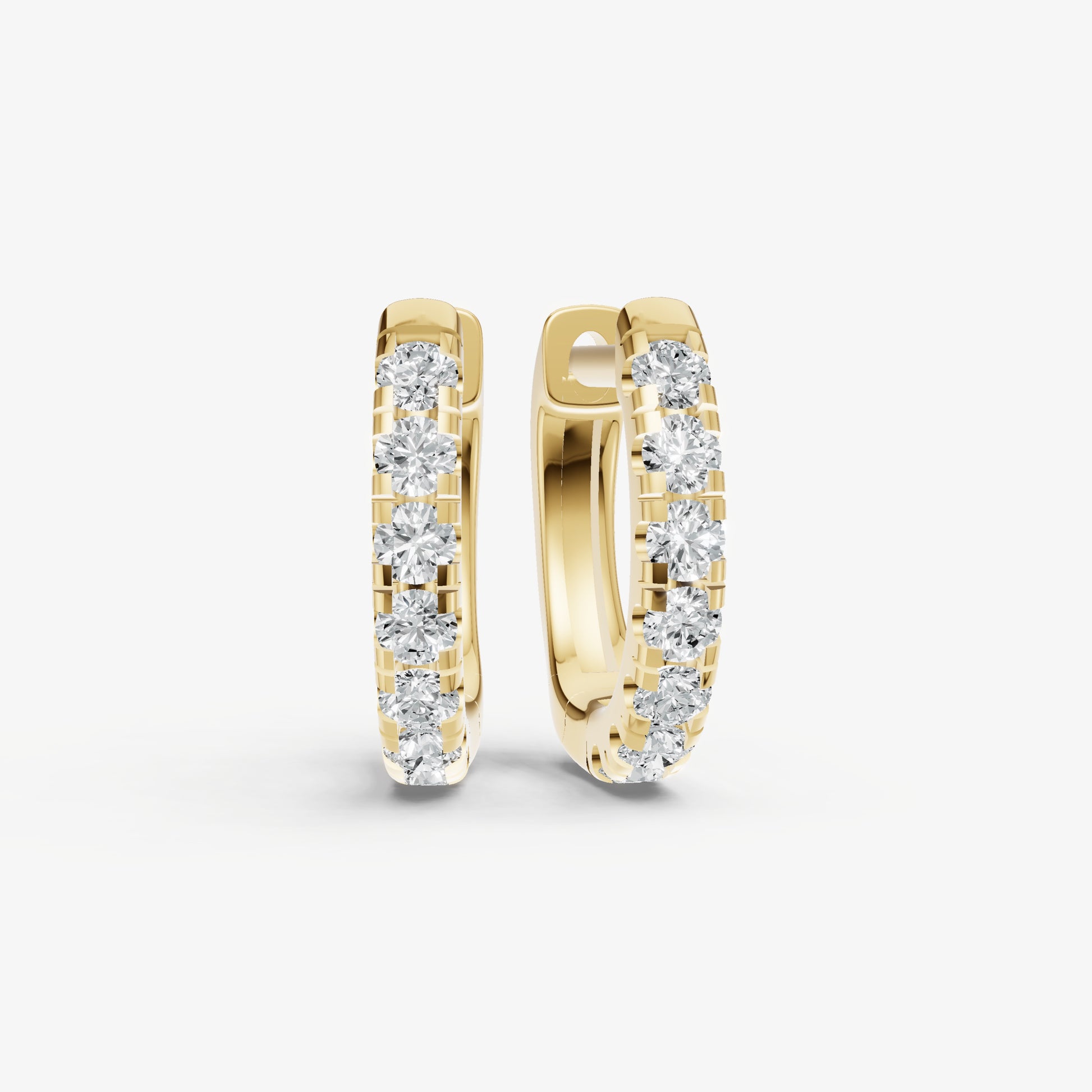 Petite 2pt Diamond Huggie Earrings Ð 8mm