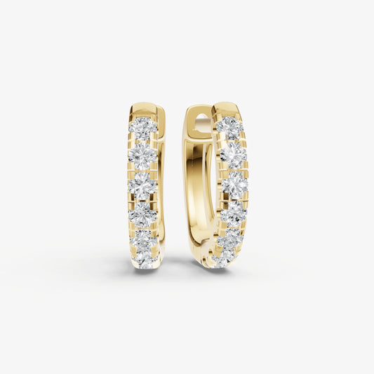 Petite 2pt Diamond Huggie Earrings Ð 8mm