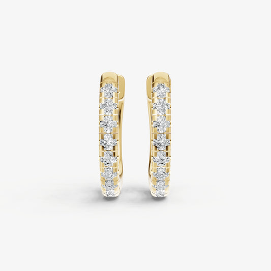 Petite 1pt Diamond Huggie Earrings Ð 8mm
