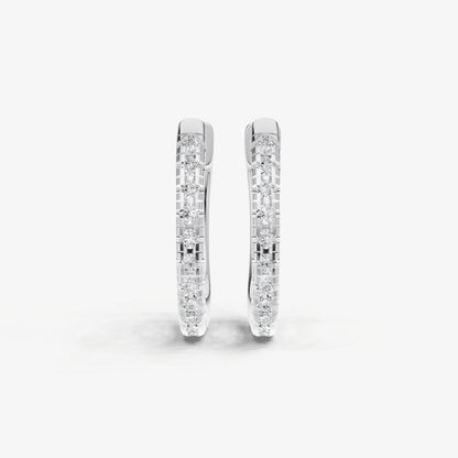 Everyday 1pt Diamond Huggie Earrings - 10mm
