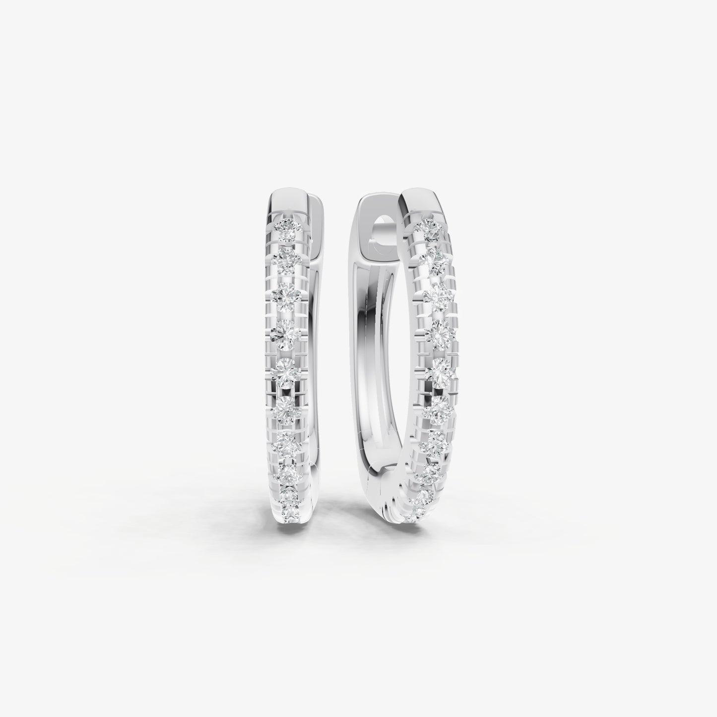 Everyday 1pt Diamond Huggie Earrings - 10mm