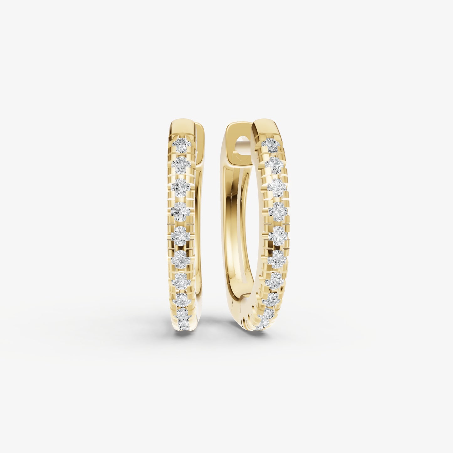 Everyday 1pt Diamond Huggie Earrings - 10mm