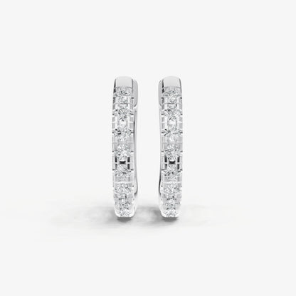 Everyday 2pt Diamond Huggie Earrings - 10mm