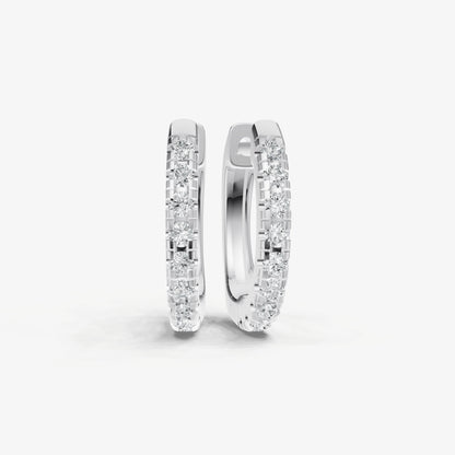 Everyday 2pt Diamond Huggie Earrings - 10mm