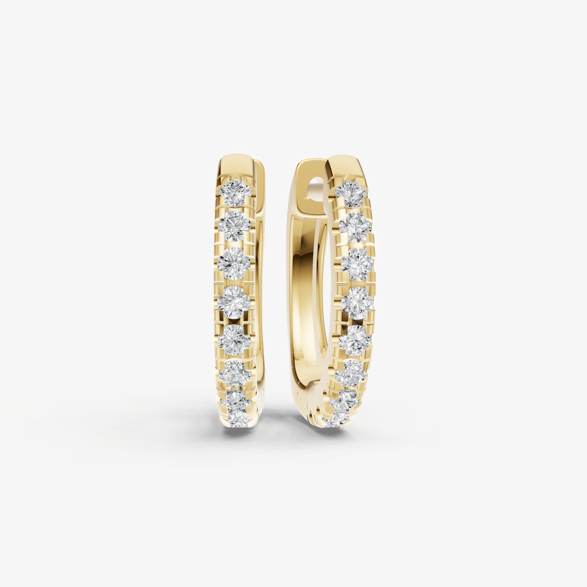 Everyday 2pt Diamond Huggie Earrings - 10mm