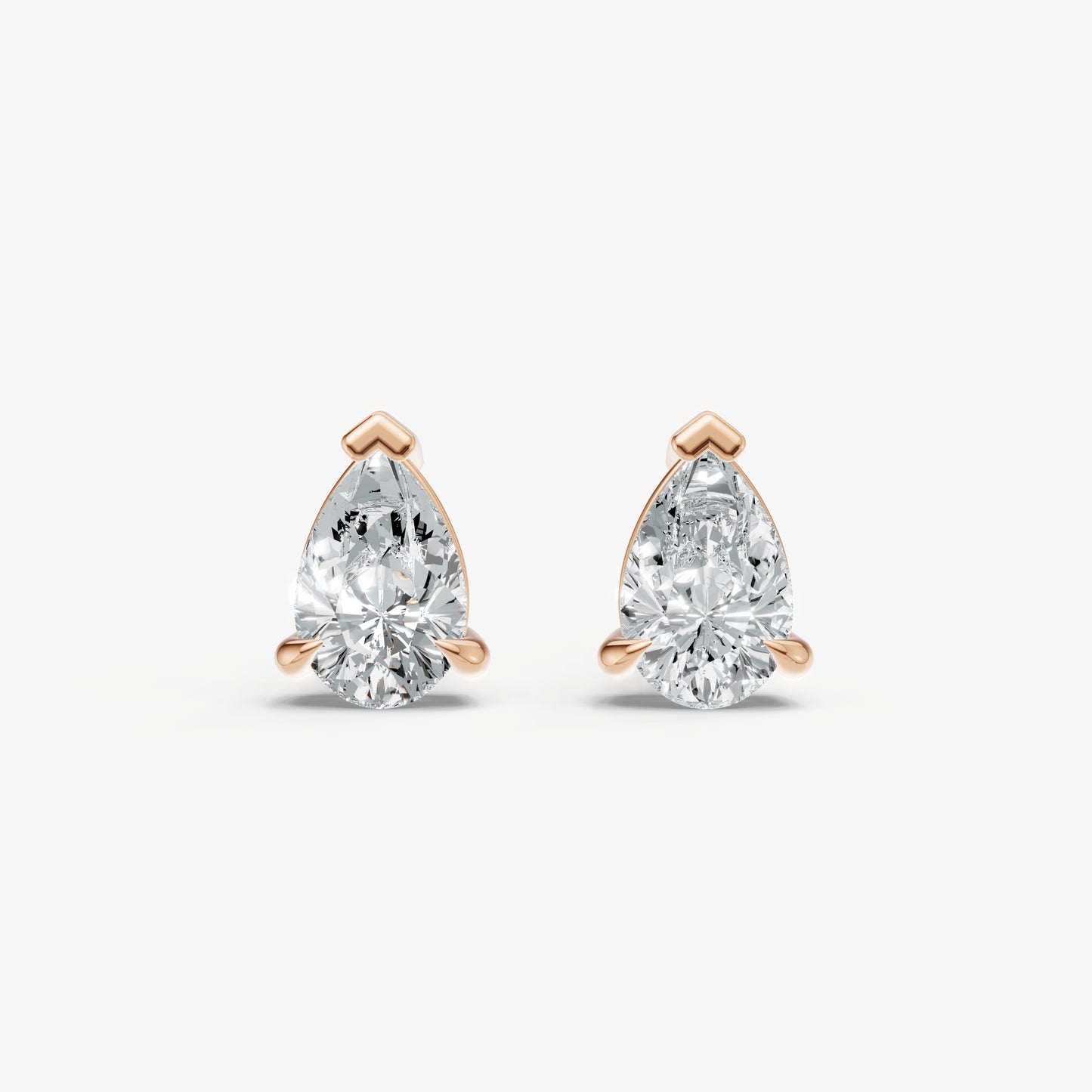 1.00ct Total Diamond Weight Pear Diamond Stud Earrings