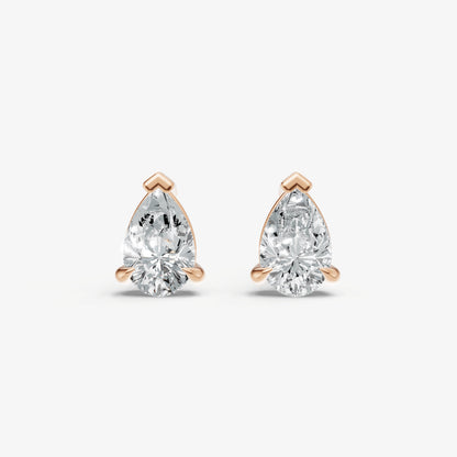 1.00ct Total Diamond Weight Pear Diamond Stud Earrings