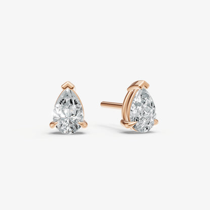 1.00ct Total Diamond Weight Pear Diamond Stud Earrings