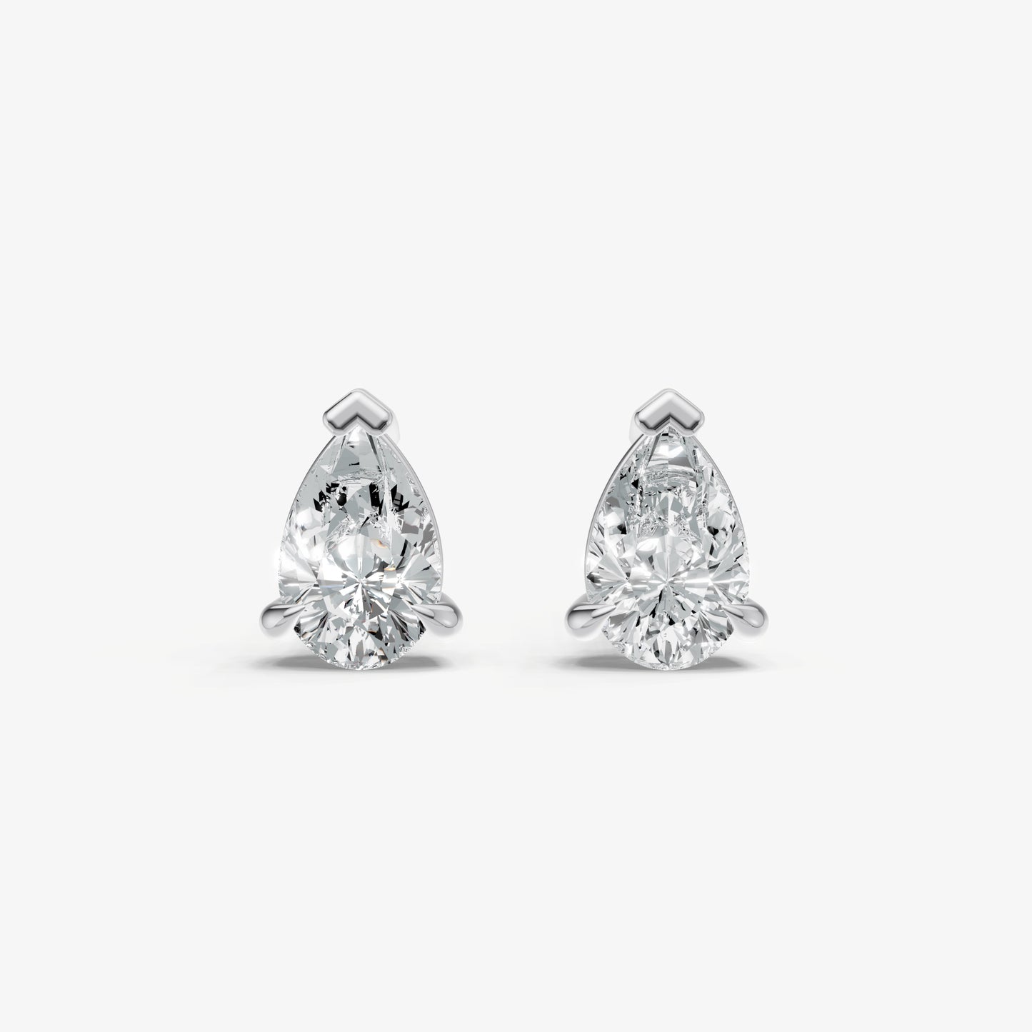 1.00ct Total Diamond Weight Pear Diamond Stud Earrings