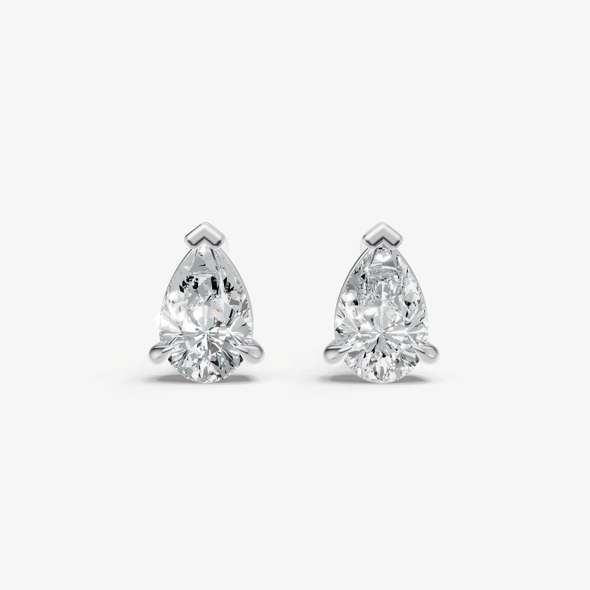 1.00ct Total Diamond Weight Pear Diamond Stud Earrings